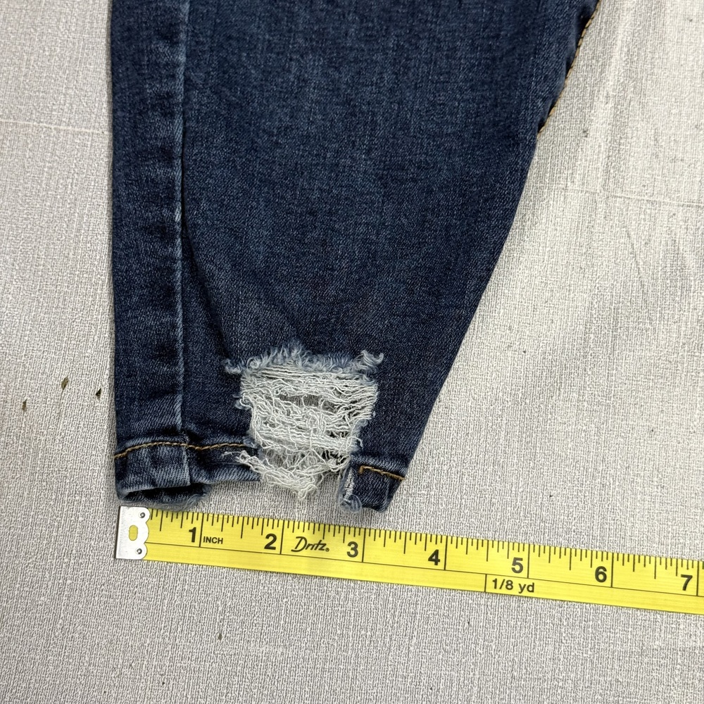 Celebrity Pink Dark Wash Distressed Skinny Jeans Size 13 - Picture 9 of 9